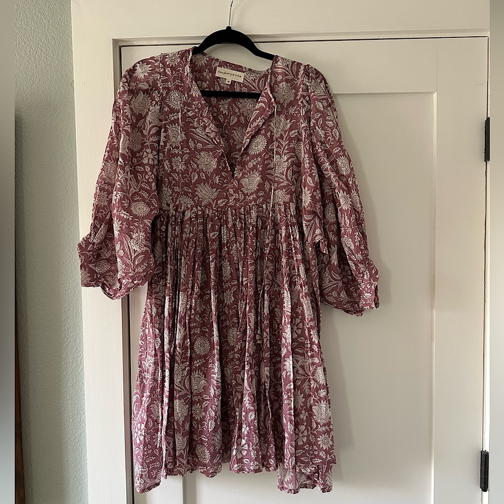 Daughters of India Kyra Mini Dress Medium Musk
